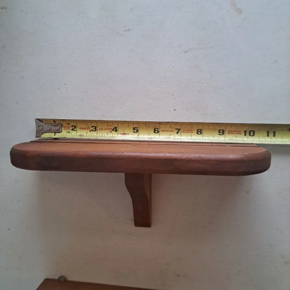 Country Cottage Farmhouse Wood Wall Mount Nick Knack Pair of shelves